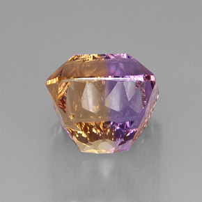 Ametrina naturale bicolore da 12,72 ct, taglio smeraldo, VVS