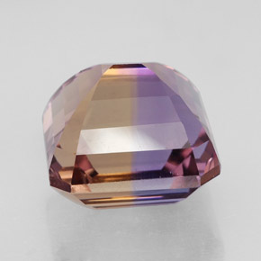 Ametrino Bicolore naturale da 10.27 ct, Taglio smeraldo, IF