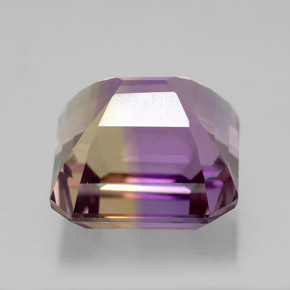 Ametrina naturale bicolore da 8,35 ct, taglio smeraldo, VVS