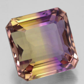 Ametrino Bicolore naturale da 11.85 ct, Taglio smeraldo, VVS