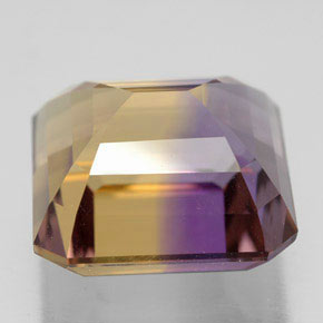 Ametrino Bicolore naturale da 11.85 ct, Taglio smeraldo, VVS