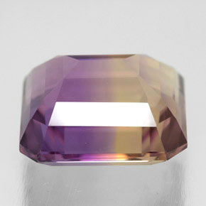 Ametrina naturale bicolore da 9,04 ct, taglio smeraldo, VVS