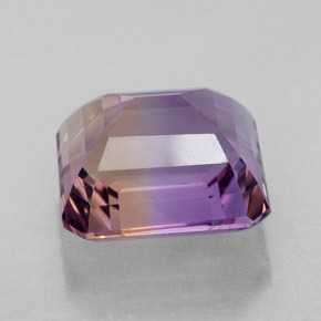 Ametrina naturale bicolore da 9,87 ct, taglio smeraldo, VVS