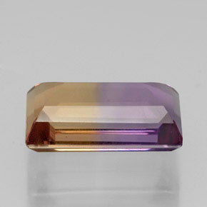 Ametrina naturale bicolore da 4,34 ct, baguette, VVS