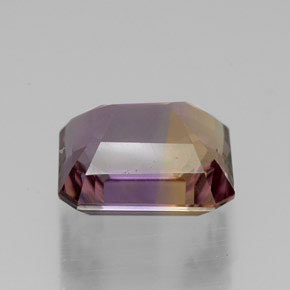 Ametrino Bicolore naturale da 4.80 ct, Taglio smeraldo, VVS