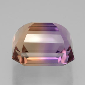 Ametrina naturale bicolore da 9,48 ct, taglio smeraldo, VVS