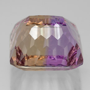 Ametrina naturale bicolore da 14,66 ct, taglio smeraldo, VVS