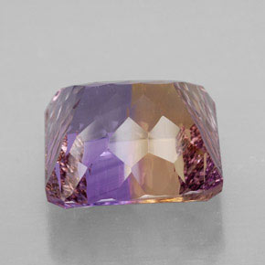 Ametrina naturale bicolore da 12,03 ct, taglio smeraldo, VVS