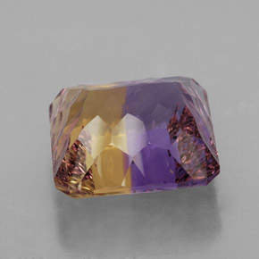Ametrina naturale bicolore da 9,82 ct, taglio smeraldo, VVS