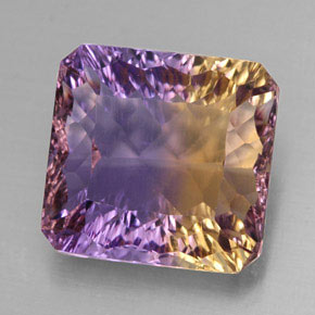 Ametrina naturale bicolore da 11,06 ct, taglio smeraldo, VVS