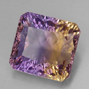 Ametrina naturale bicolore da 11,06 ct, taglio smeraldo, VVS