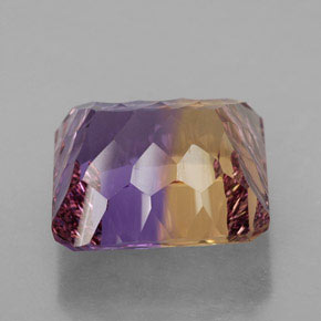 Ametrina naturale bicolore da 11,06 ct, taglio smeraldo, VVS