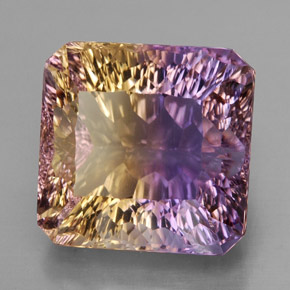 Ametrina naturale bicolore da 15,03 ct, taglio smeraldo, VVS