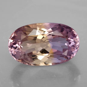 Ametrina naturale bicolore da 13,60 ct, taglio ovale, VVS