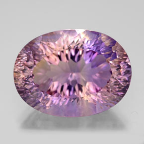 Ametrina naturale bicolore da 10,85 ct, taglio ovale, VVS