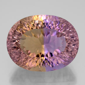 Ametrina naturale bicolore da 13,60 ct, taglio ovale, IF