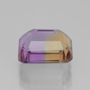 Ametrina naturale bicolore da 4,38 ct, taglio smeraldo, VVS