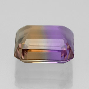 Ametrina naturale bicolore da 5,22 ct, taglio smeraldo, VVS