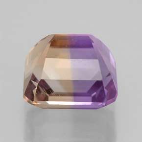 Ametrina naturale bicolore da 4,23 ct, taglio smeraldo, VVS