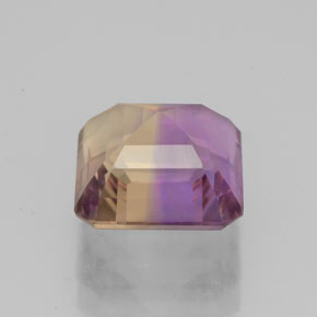 Ametrina naturale bicolore da 2,90 ct, taglio smeraldo, VVS