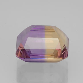 Ametrino Bicolore naturale da 3.97 ct, Taglio smeraldo, VVS