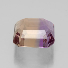 Ametrina naturale bicolore da 4,65 ct, taglio smeraldo, VVS