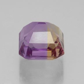 Ametrina naturale bicolore da 4,15 ct, taglio smeraldo, VVS