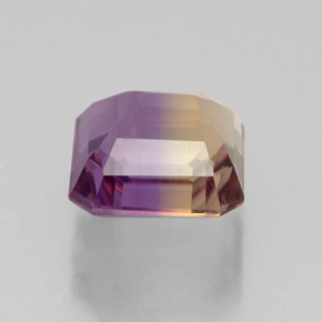 Ametrino Bicolore naturale da 2.88 ct, Taglio smeraldo, VVS