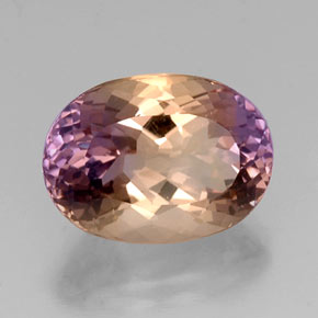 Ametrina naturale bicolore da 8,82 ct, taglio ovale, VVS-VS