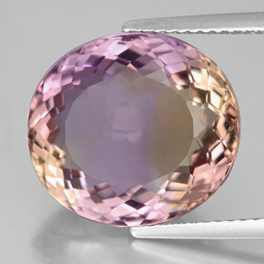 Ametrina naturale bicolore da 9,52 ct, taglio ovale, IF