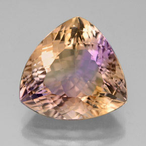 Ametrina naturale bicolore da 7,13 ct, trillion, VVS-VS