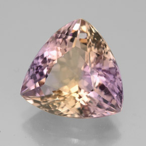 Ametrino Bicolore naturale da 6.93 ct, Taglio trillion, VVS
