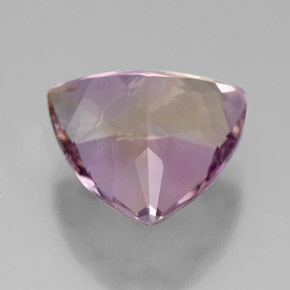 Ametrino Bicolore naturale da 6.93 ct, Taglio trillion, VVS