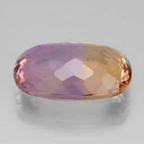 Ametrina naturale bicolore da 8,76 ct, taglio a cuscino, VVS