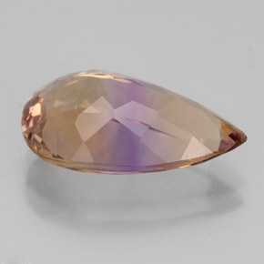 Ametrina naturale bicolore da 6,06 ct, taglio a pera, VVS