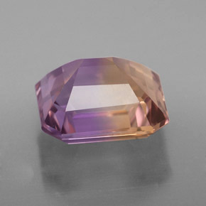 Ametrina naturale bicolore da 4,98 ct, taglio smeraldo, VVS-VS