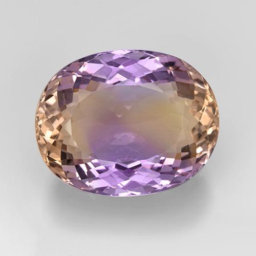 Ametrino Bi-Colore naturale da 16.25 ct, Taglio ovale, VVS