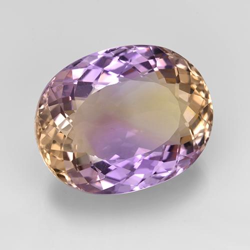 Ametrino Bi-Colore naturale da 16.25 ct, Taglio ovale, VVS