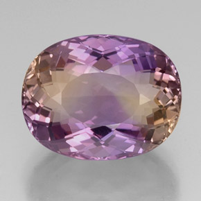 Ametrina naturale bicolore da 17,66 ct, taglio ovale, VVS-VS