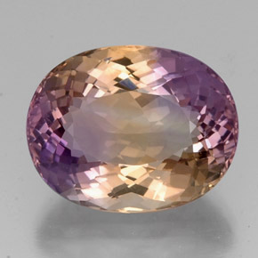 Ametrina naturale bicolore da 19,11 ct, taglio ovale, VVS-VS