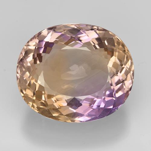Ametrina naturale bicolore da 17,20 ct, taglio ovale, VS