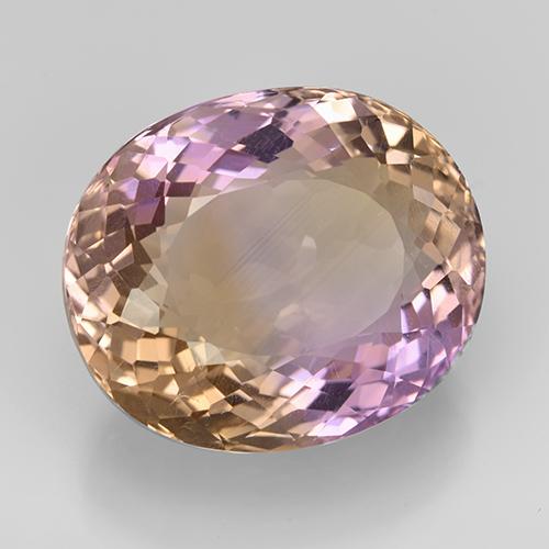 Ametrina naturale bicolore da 17,20 ct, taglio ovale, VS