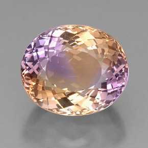 Ametrina naturale bicolore da 16,82 ct, taglio ovale, VVS-VS