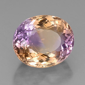 Ametrina naturale bicolore da 16,82 ct, taglio ovale, VVS-VS