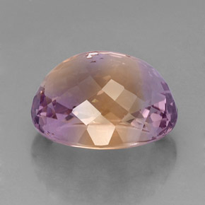 Ametrina naturale bicolore da 16,82 ct, taglio ovale, VVS-VS