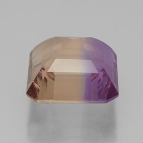 Ametrina naturale bicolore da 5,61 ct, taglio smeraldo, VVS