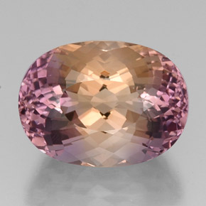 Ametrina naturale bicolore da 19,41 ct, taglio ovale, VVS
