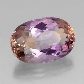 Ametrina naturale bicolore da 12,46 ct, taglio ovale, VVS