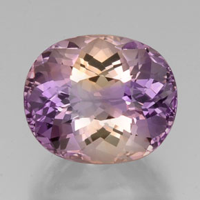 Ametrina naturale bicolore da 14,07 ct, taglio ovale, VVS