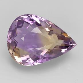 Ametrina naturale bicolore da 14,61 ct, taglio a pera, VS